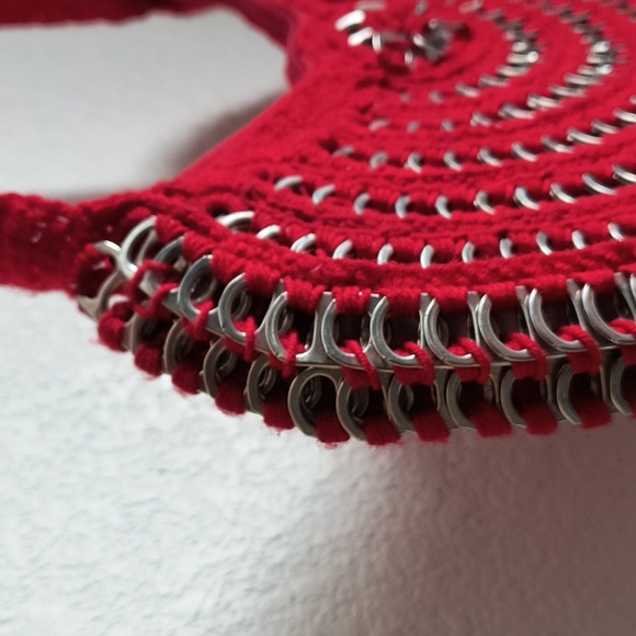 Handmade bag with crochet weaving technique.   New - Picture 8 of 11